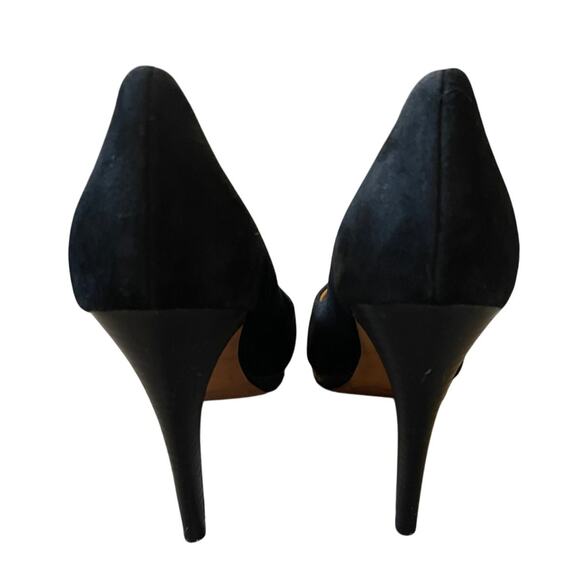 Cole Haan 7.5 Lainey Air Suede Pumps Almond Toe Heels Classic Comfort Black EUC! - Picture 4 of 6